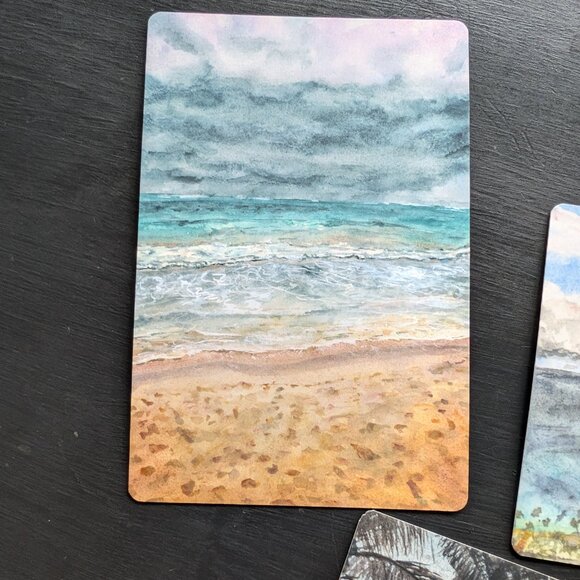 Set of 3 Beach Themed Post cards - Handmade - Oahu Hawaii Ocean Art - Picture 5 of 5